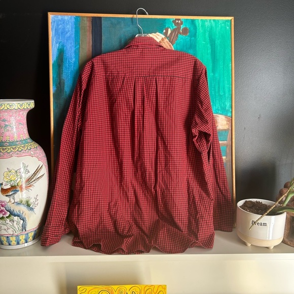 Vintage Sears Red and Black Plaid Shirt M - Picture 5 of 15